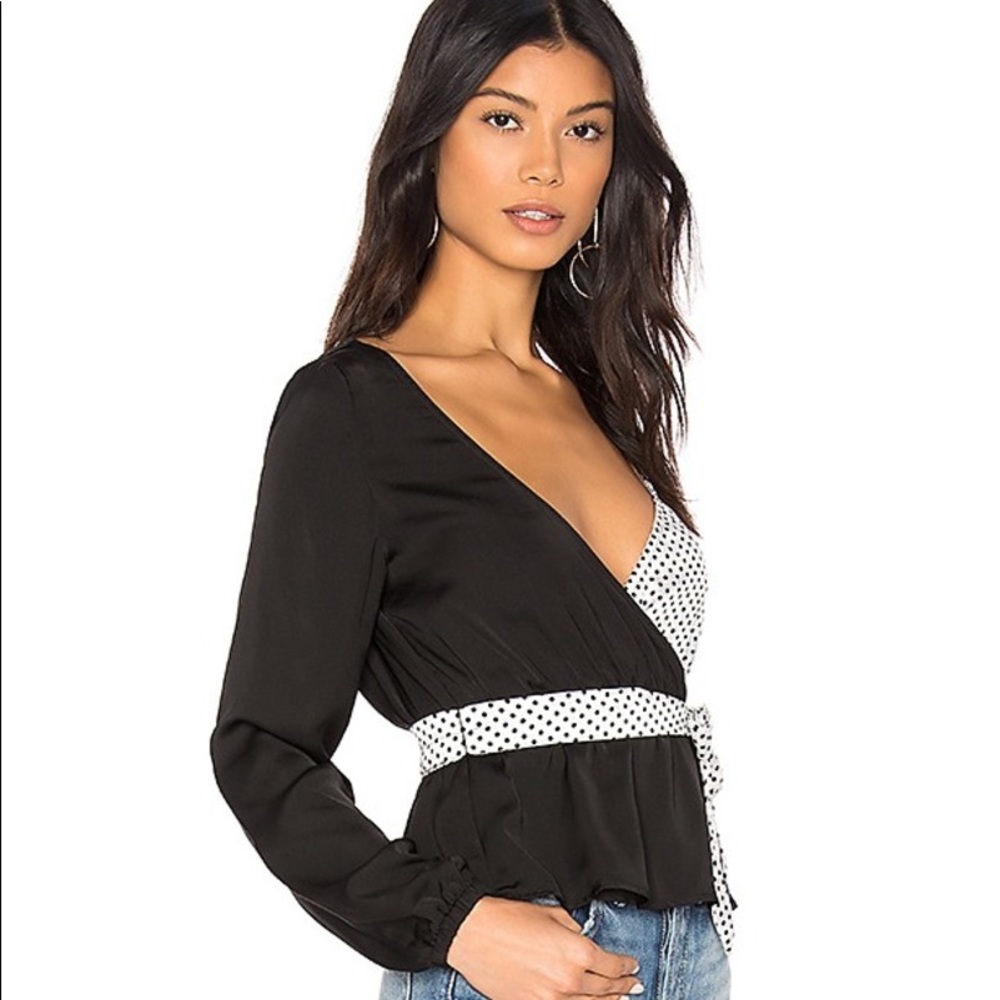 Hayley Two Tone Wrap Top